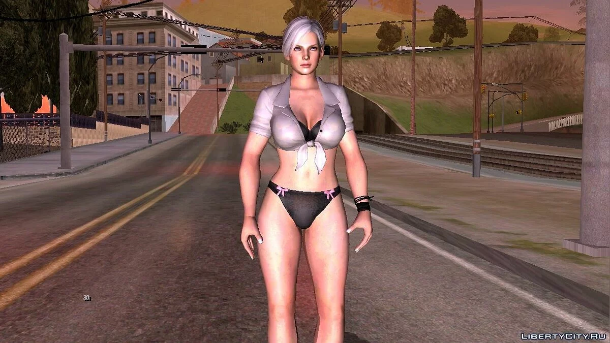Кристи в блузке и нижнем белье / GTA San Andreas (iOS, Android)