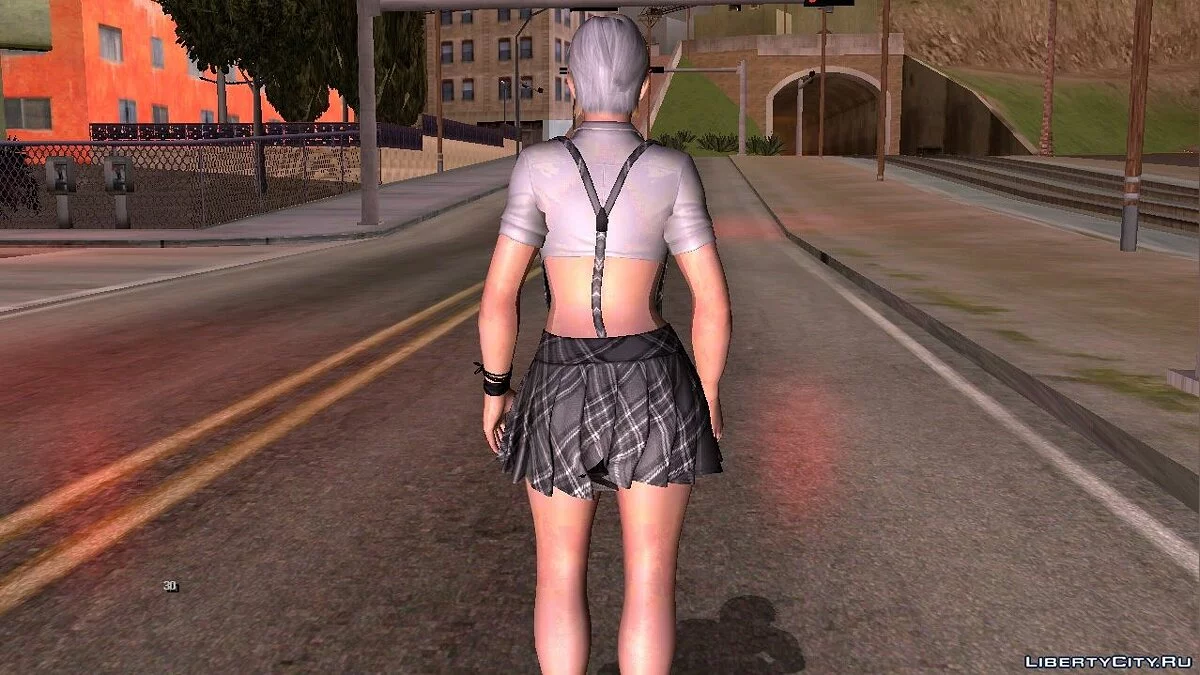 Кристи в униформе школьницы  / GTA San Andreas (iOS, Android)
