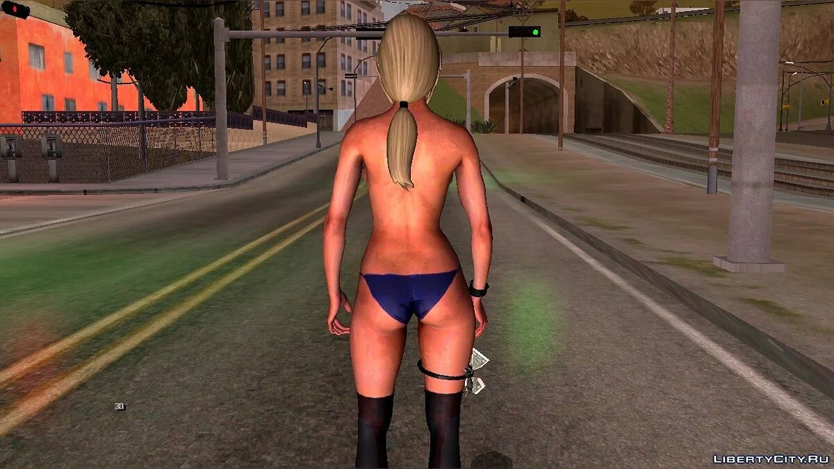 Стриптизерша с оголенной грудью V1 / GTA San Andreas (iOS, Android)