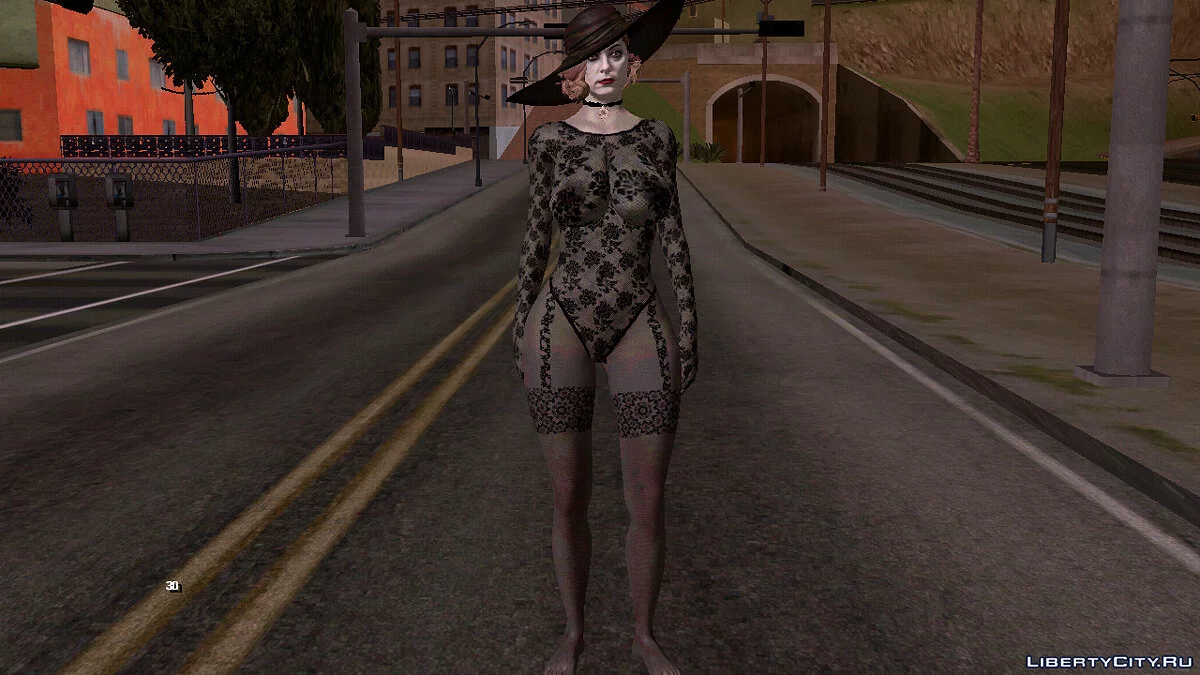 Альсина Димитреску в костюме стриптизёрши / GTA San Andreas (iOS, Android)