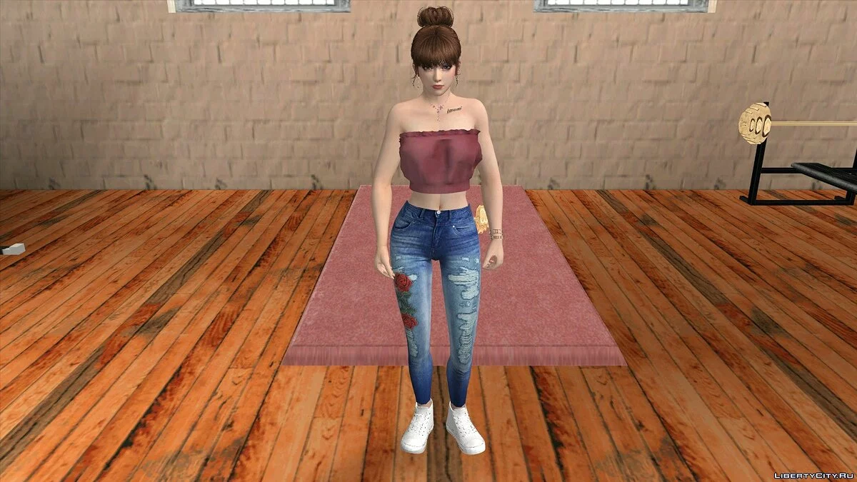 Касуми в повседневной одежде v11 / GTA San Andreas (iOS, Android)