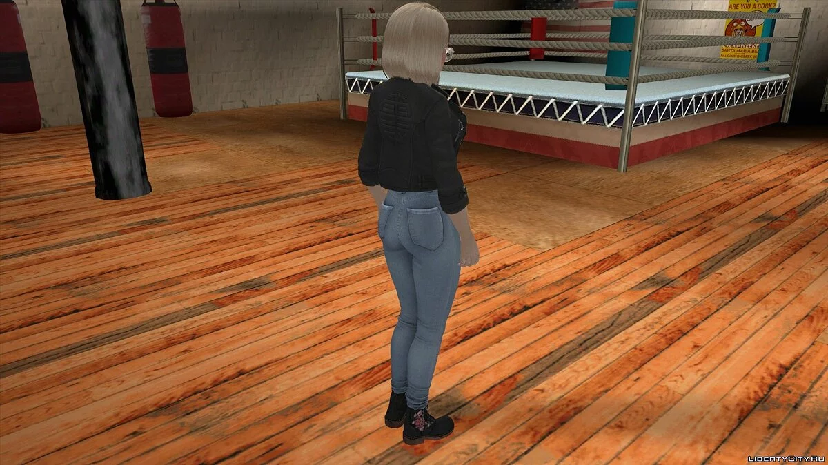 Хелена Дуглас в костюме Байкер / GTA San Andreas (iOS, Android)