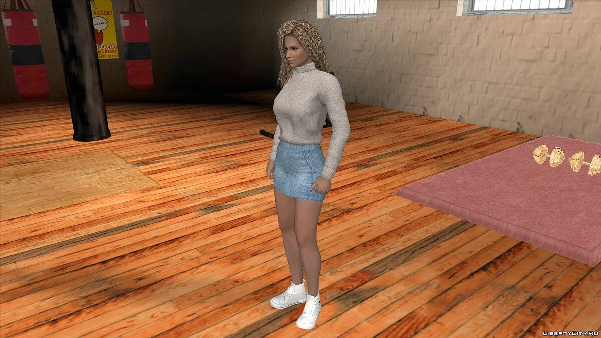 Лиза Хэмилтон в повседневной одежде v11 / GTA San Andreas (iOS, Android)