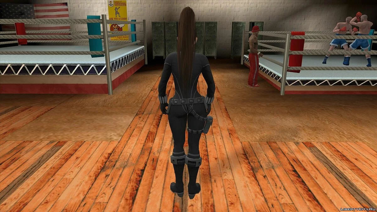 Мэй Ширануи в костюме Чёрной вдовы / GTA San Andreas (iOS, Android)