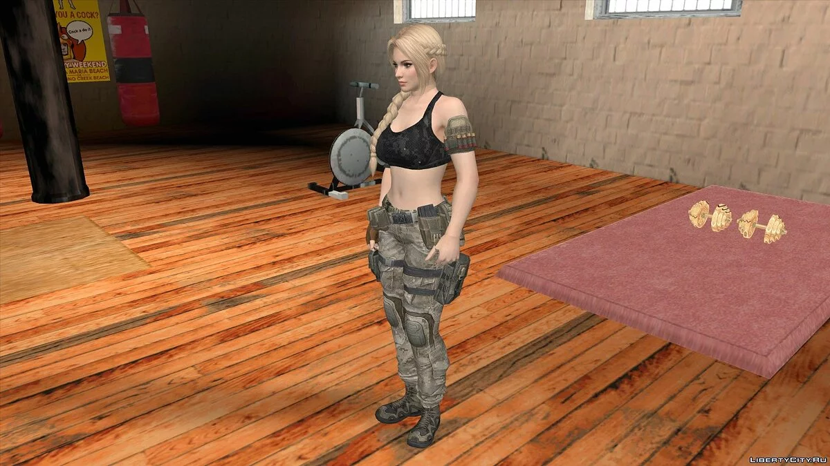 Хелена Дуглас в камуфляжной одежде / GTA San Andreas (iOS, Android)