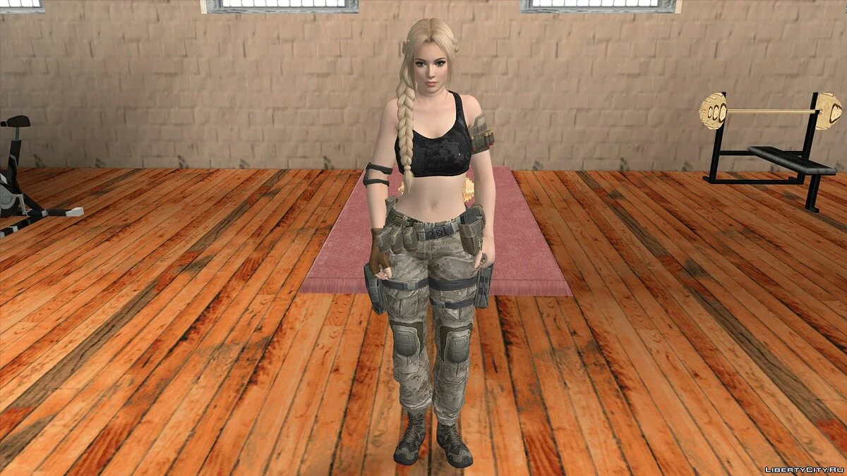 Хелена Дуглас в камуфляжной одежде / GTA San Andreas (iOS, Android)