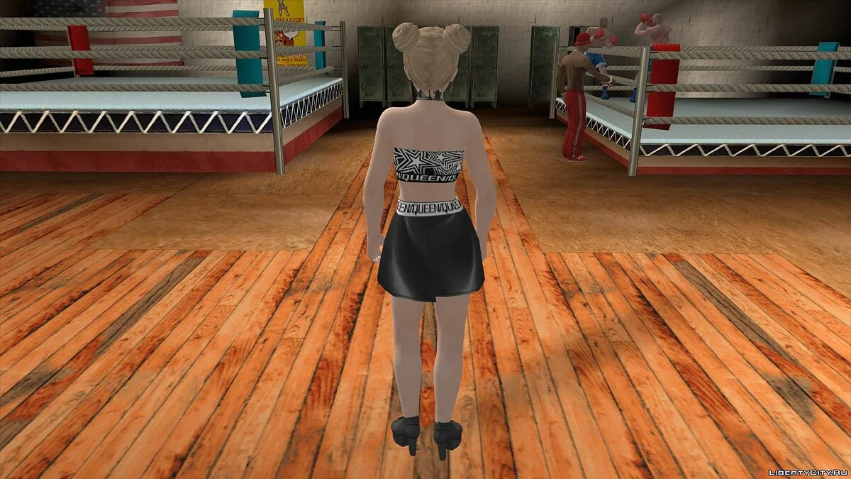 Мэри Роуз в короткой кожаной юбке / GTA San Andreas (iOS, Android)
