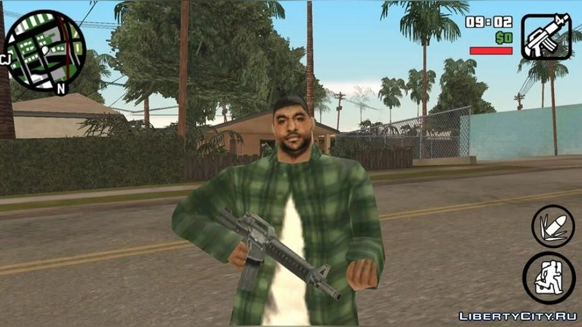 Члены Grove Street в повседневной одежде / GTA San Andreas (iOS, Android)