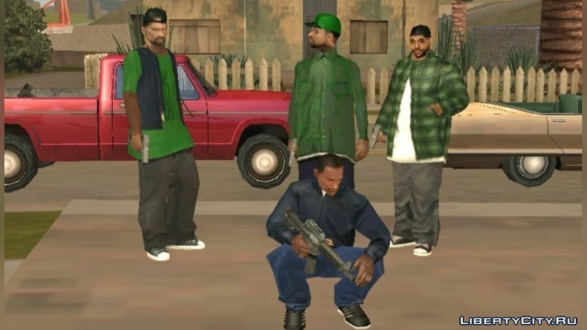 Скачать Члены Grove Street в повседневной одежде для GTA San Andreas (iOS,  Android)