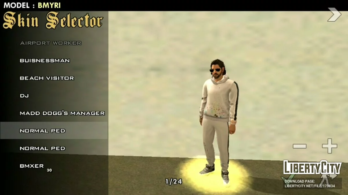 Мужские скины из Free Fire / GTA San Andreas (iOS, Android)