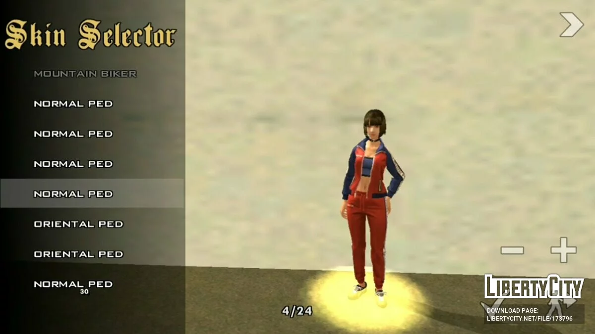 Женские скины из Free Fire / GTA San Andreas (iOS, Android)