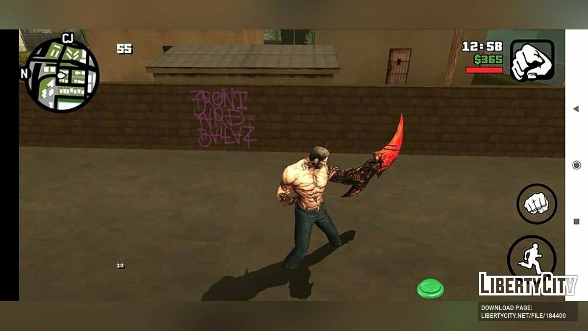 Мутант зомби из Free Fire / GTA San Andreas (iOS, Android)