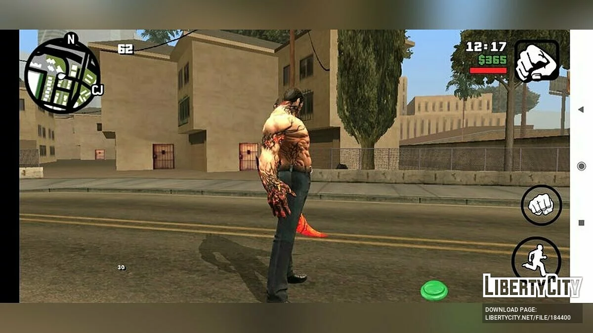Мутант зомби из Free Fire / GTA San Andreas (iOS, Android)