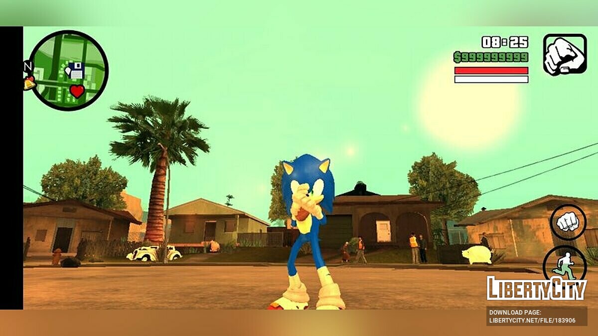 Скачать Соник из Sonic Boom для GTA San Andreas (iOS, Android)