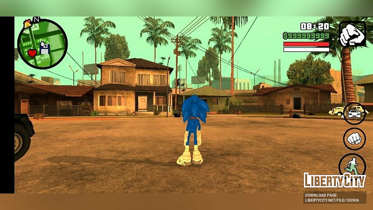 Скачать Соник из Sonic Boom для GTA San Andreas (iOS, Android)