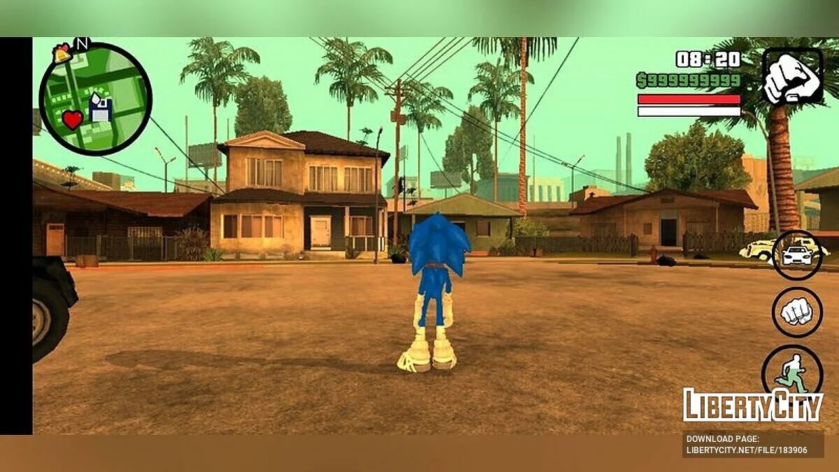 Соник из Sonic Boom / GTA San Andreas (iOS, Android)