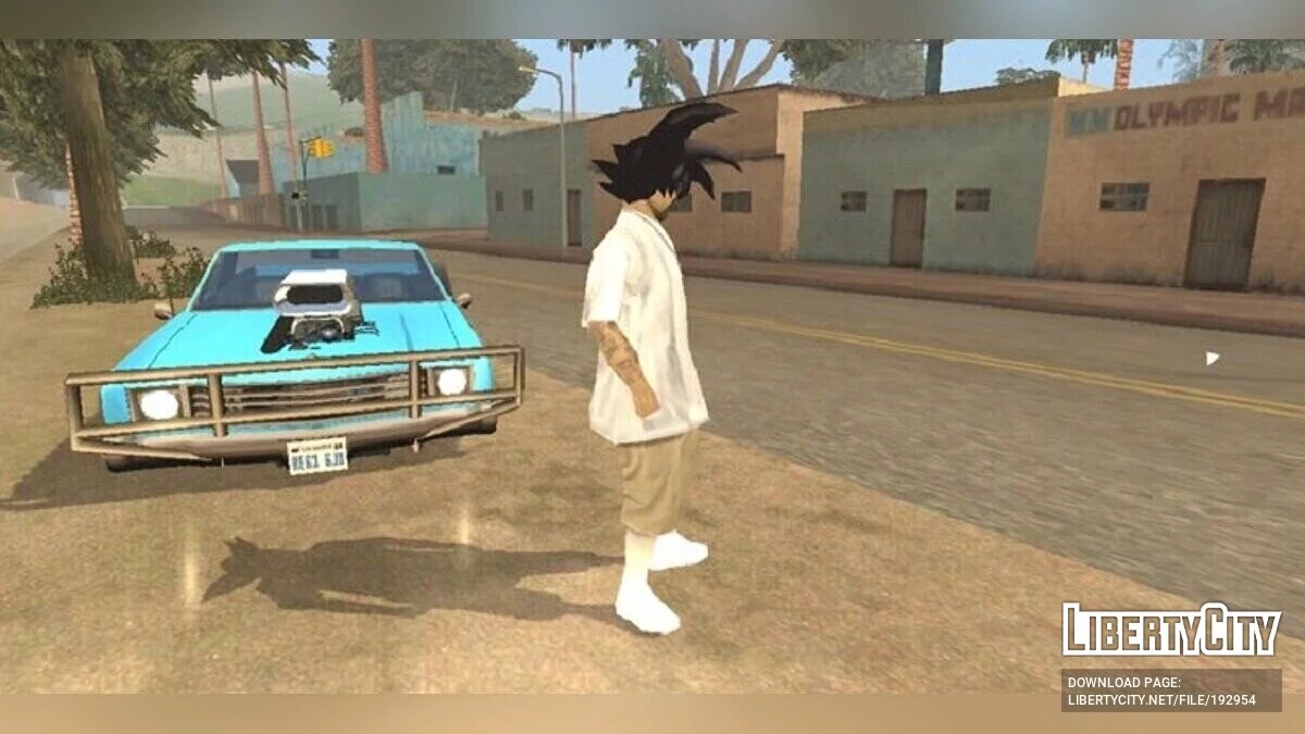 Vla3 с прической Гоку / GTA San Andreas (iOS, Android)