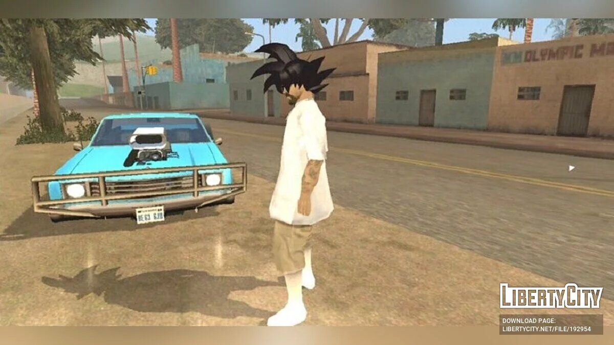 Vla3 с прической Гоку / GTA San Andreas (iOS, Android)