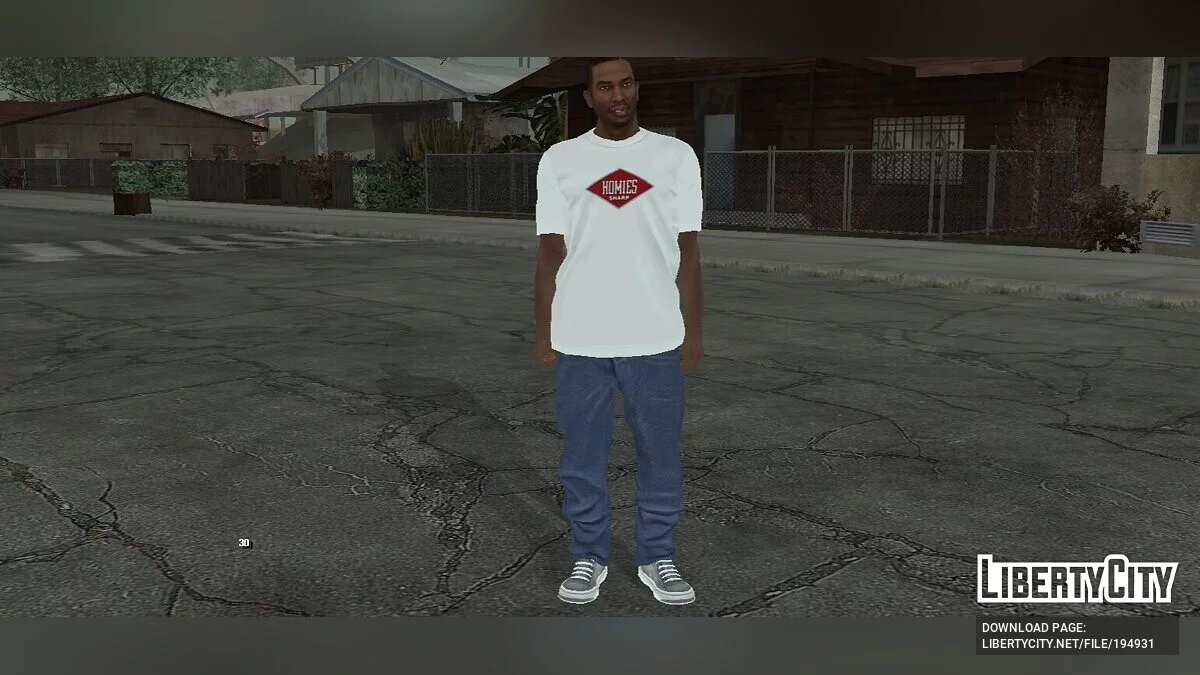 HD Карл Джонсон в футболке Homies Sharp / GTA San Andreas (iOS, Android)