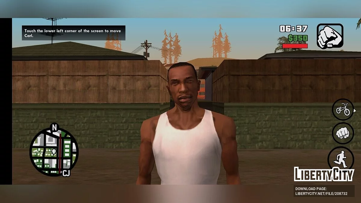 Улучшен скин Карла / GTA San Andreas (iOS, Android)