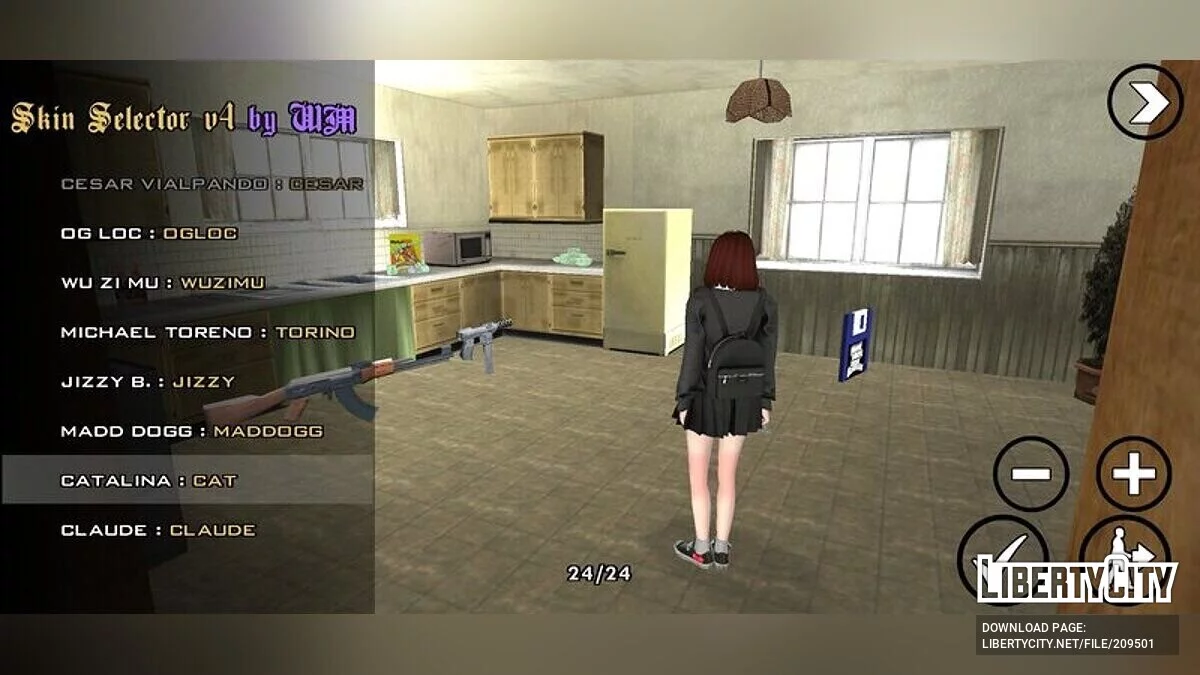Девушка в униформе / GTA San Andreas (iOS, Android)
