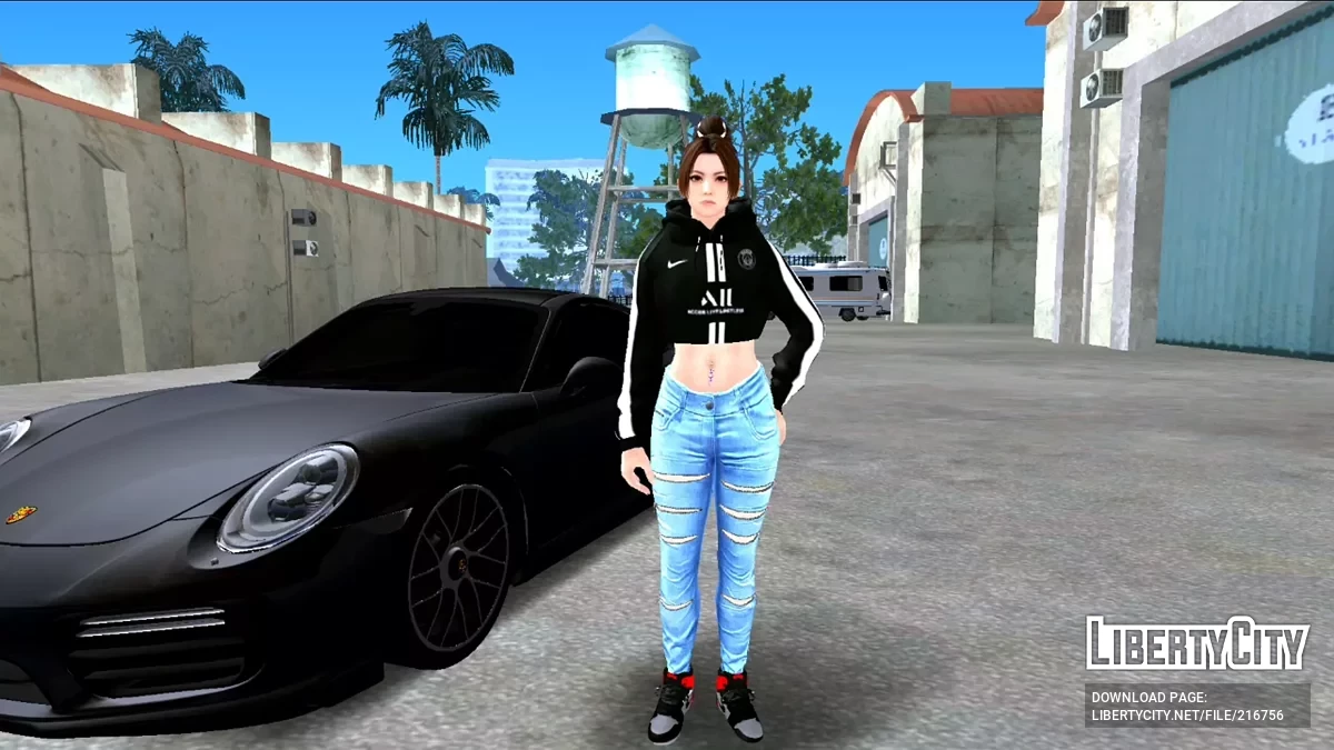 Маи Ширануи в костюме из DLC «Los Santos Tuners» / GTA San Andreas (iOS, Android)