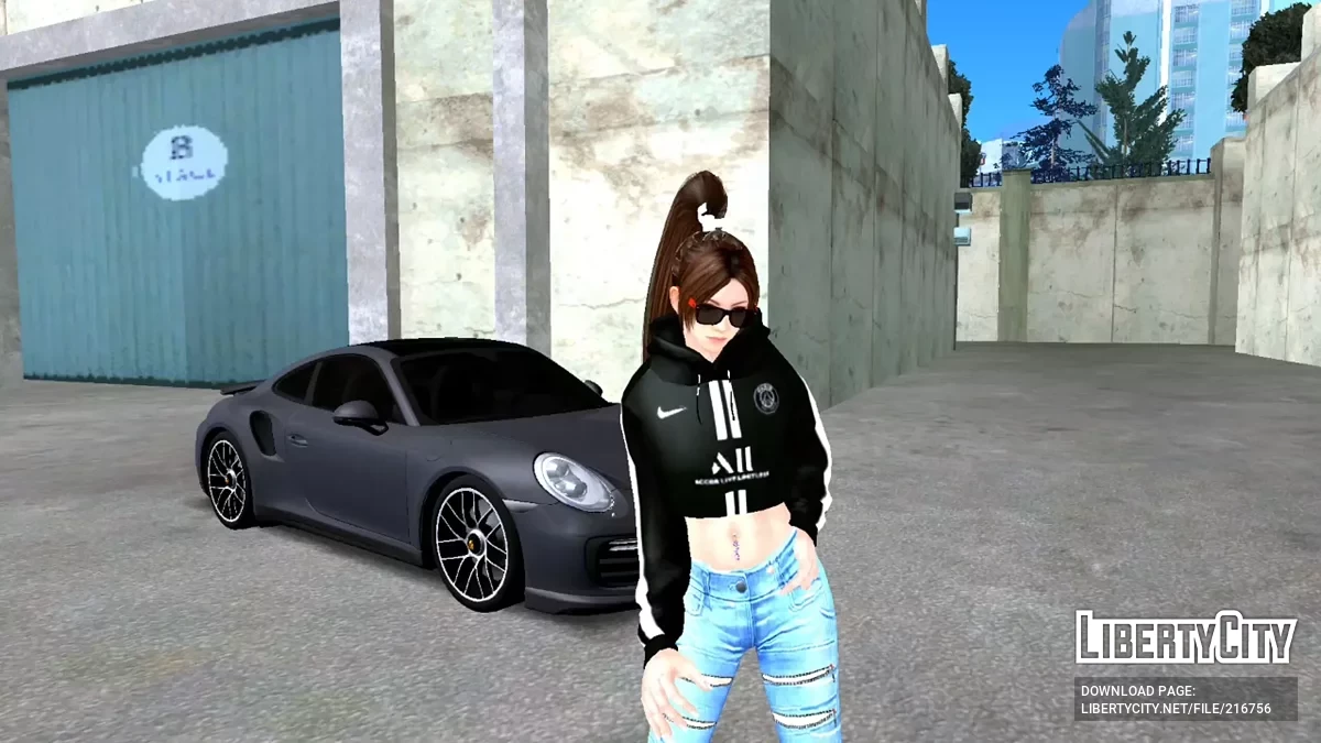 Маи Ширануи в костюме из DLC «Los Santos Tuners» / GTA San Andreas (iOS, Android)