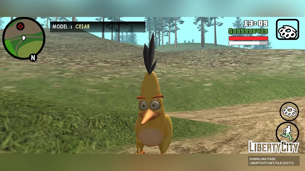 Подборка скинов из Angry Birds / GTA San Andreas (iOS, Android)