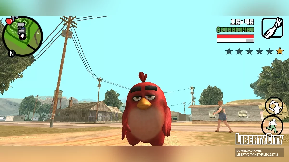 Подборка скинов из Angry Birds / GTA San Andreas (iOS, Android)