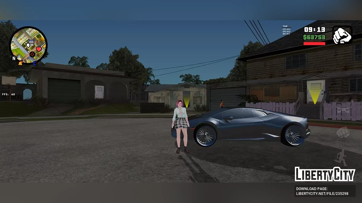 Хэлла в школьной униформе / GTA San Andreas (iOS, Android)