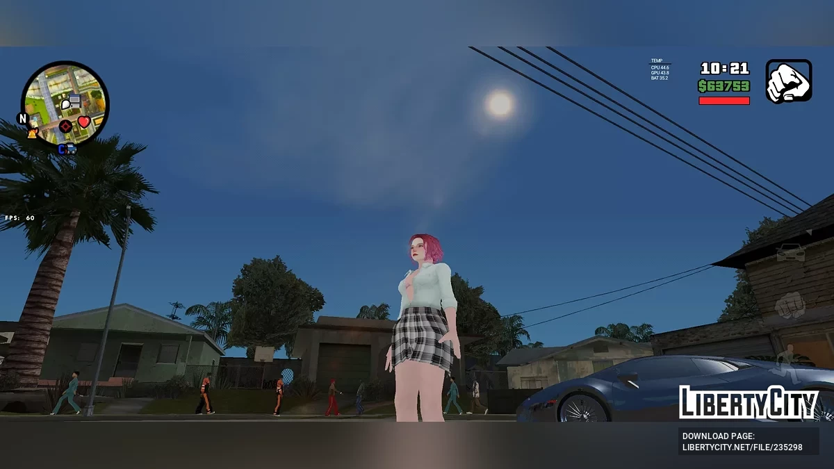 Хэлла в школьной униформе / GTA San Andreas (iOS, Android)