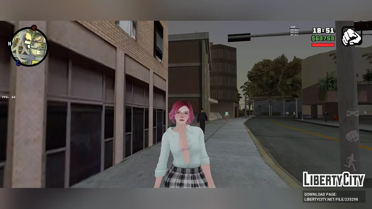 Хэлла в школьной униформе / GTA San Andreas (iOS, Android)