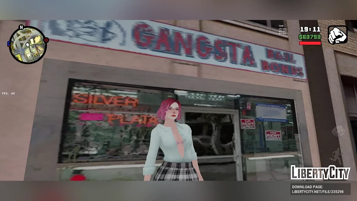 Хэлла в школьной униформе / GTA San Andreas (iOS, Android)