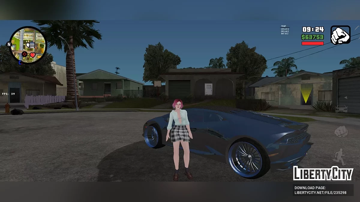 Хэлла в школьной униформе / GTA San Andreas (iOS, Android)