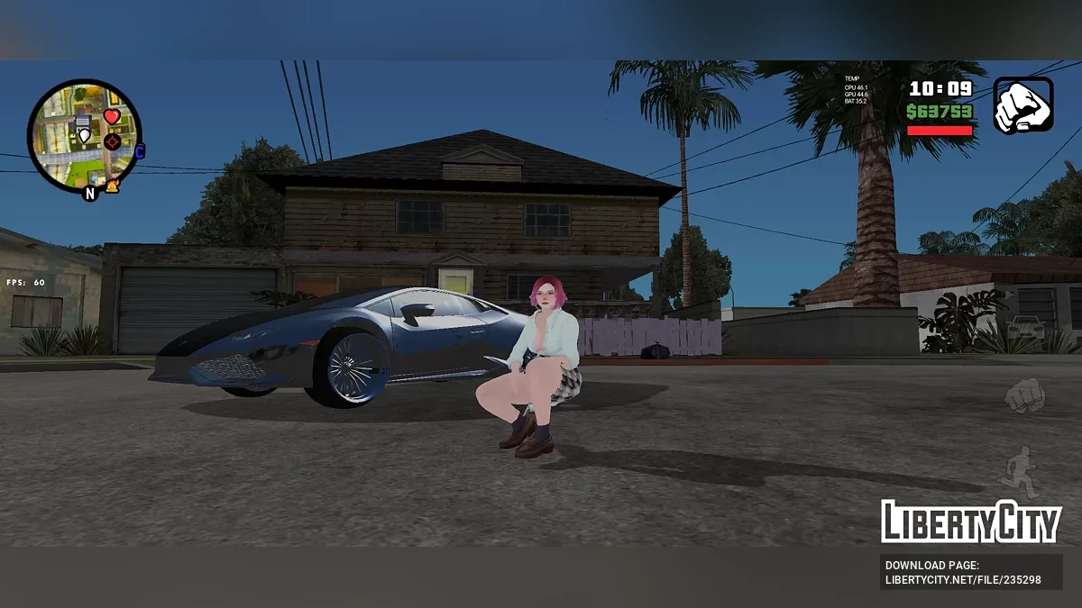 Хэлла в школьной униформе / GTA San Andreas (iOS, Android)