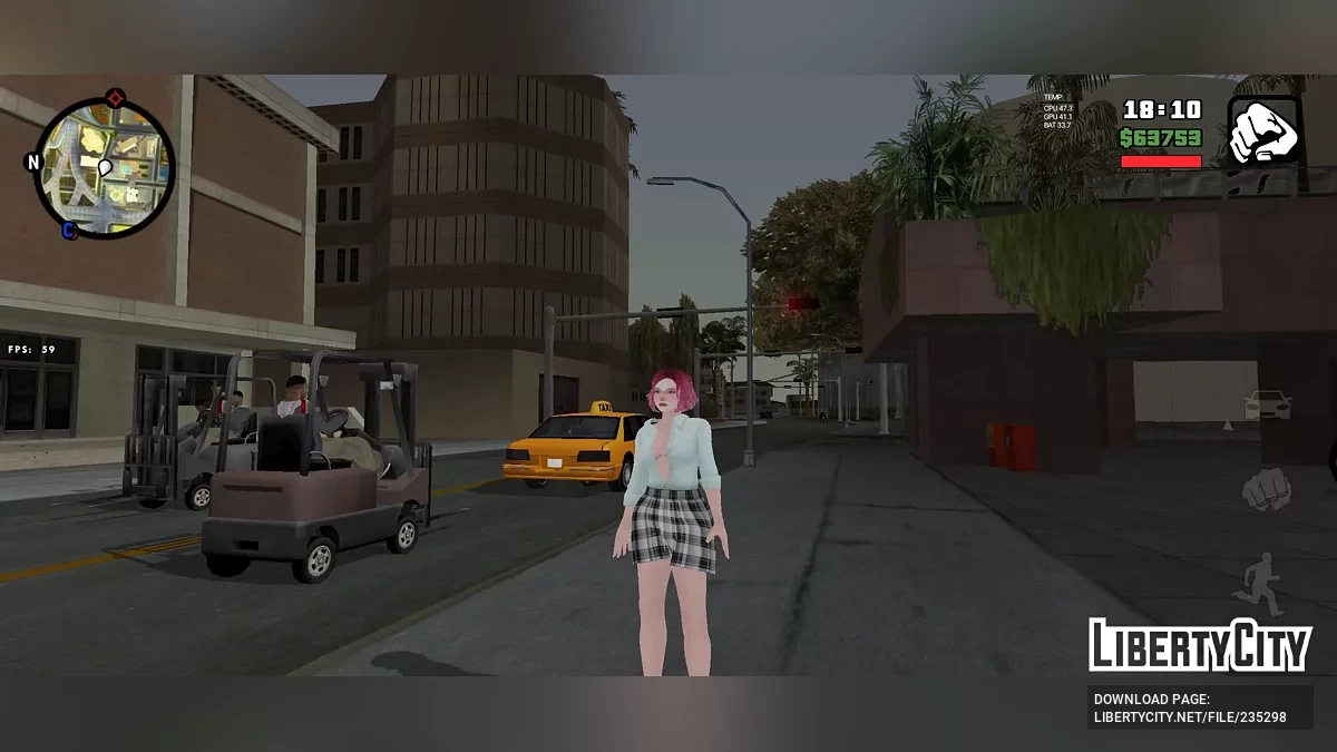 Хэлла в школьной униформе / GTA San Andreas (iOS, Android)
