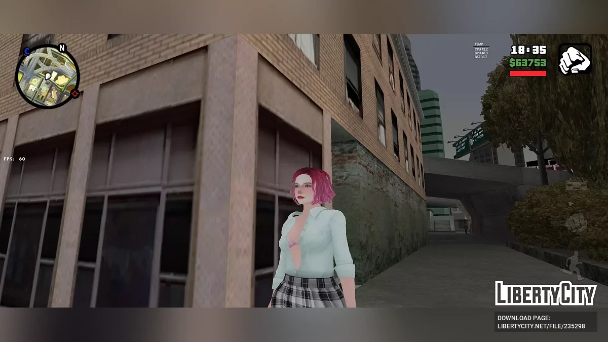 Хэлла в школьной униформе / GTA San Andreas (iOS, Android)