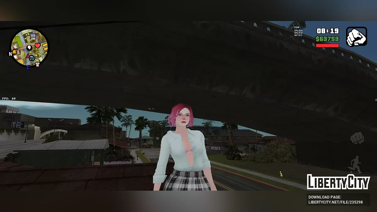 Хэлла в школьной униформе / GTA San Andreas (iOS, Android)