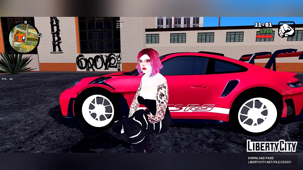 Хэлла в черном корсете и черных брюках / GTA San Andreas (iOS, Android)