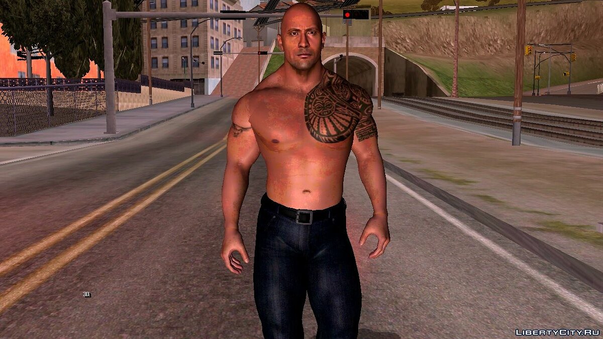Дуэйн "Скала" Джонсон из WWE для GTA San Andreas (iOS, Android) - Картинка #1