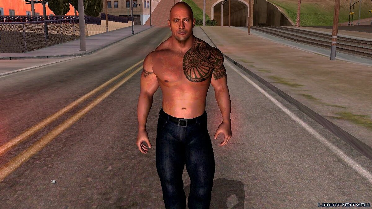 Дуэйн "Скала" Джонсон из WWE для GTA San Andreas (iOS, Android) - Картинка #2