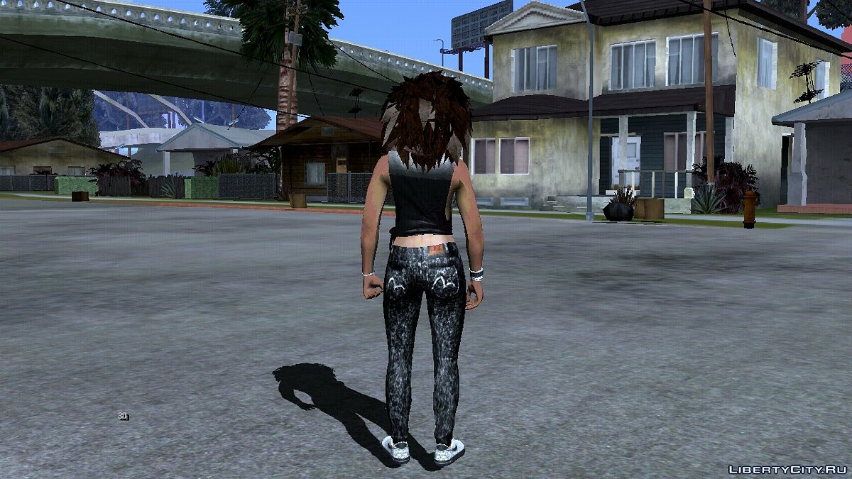 Рандомный скин девушки из GTA Online (Прическа Афро) #1 для GTA San Andreas (iOS, Android) - Картинка #2