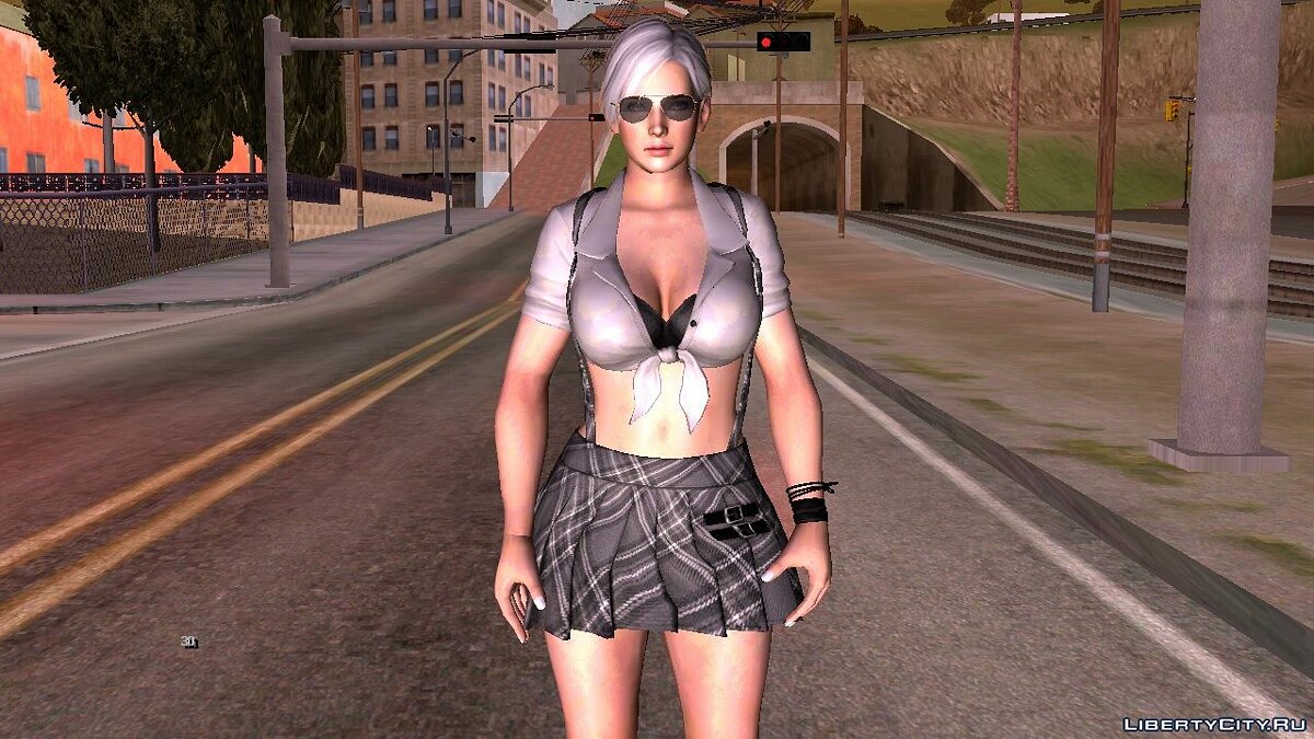 Кристи в униформе школьницы  для GTA San Andreas (iOS, Android) - Картинка #1