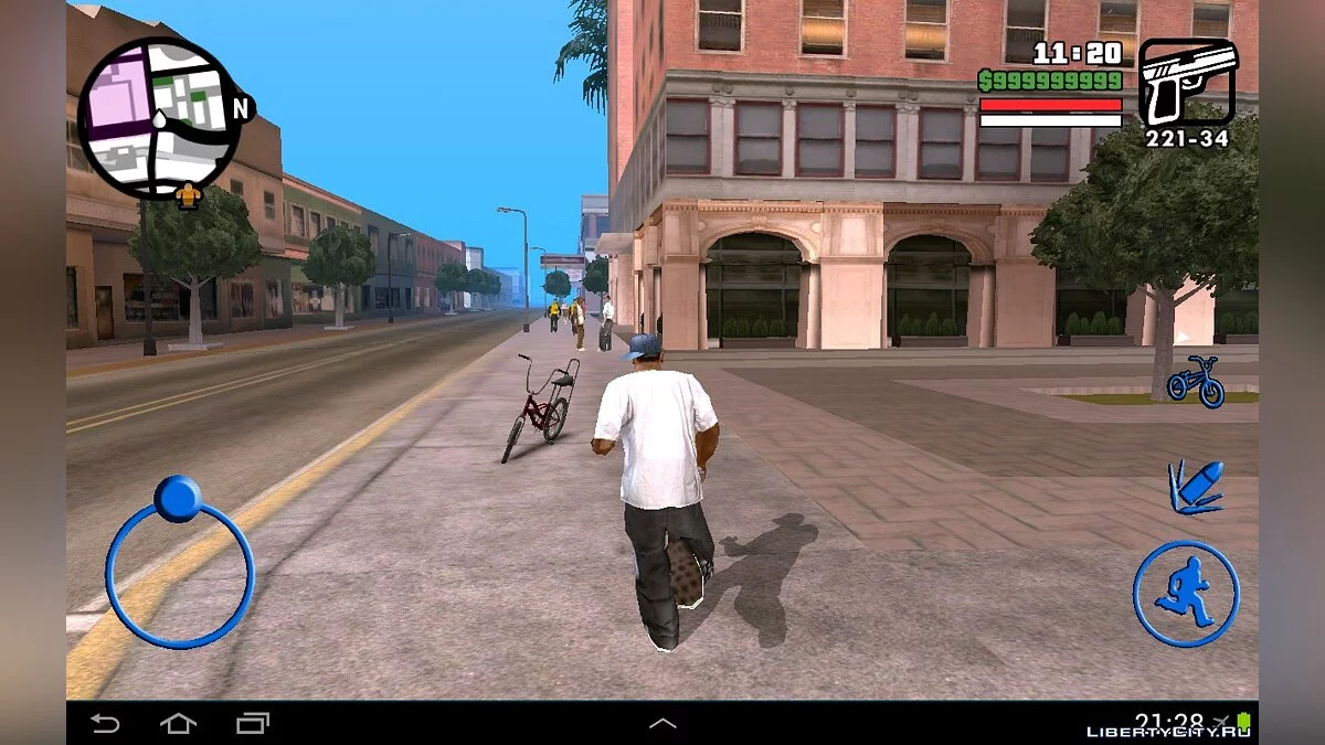 Синие кнопки / GTA San Andreas (iOS, Android)