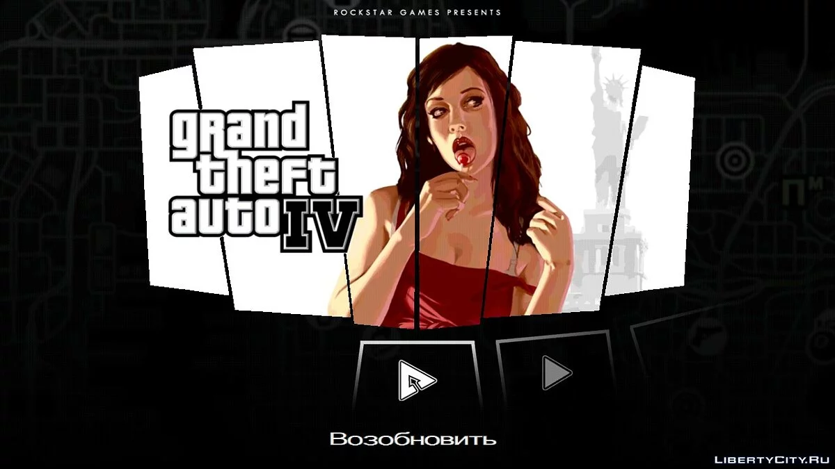 Меню в стилистике GTA IV / GTA San Andreas (iOS, Android)