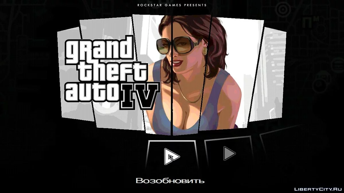 Меню в стилистике GTA IV / GTA San Andreas (iOS, Android)