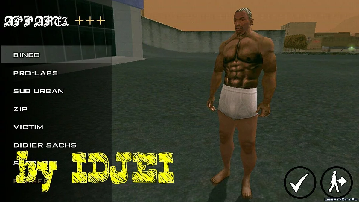 Player texture by IDJEI (1.0) / GTA San Andreas (iOS, Android)