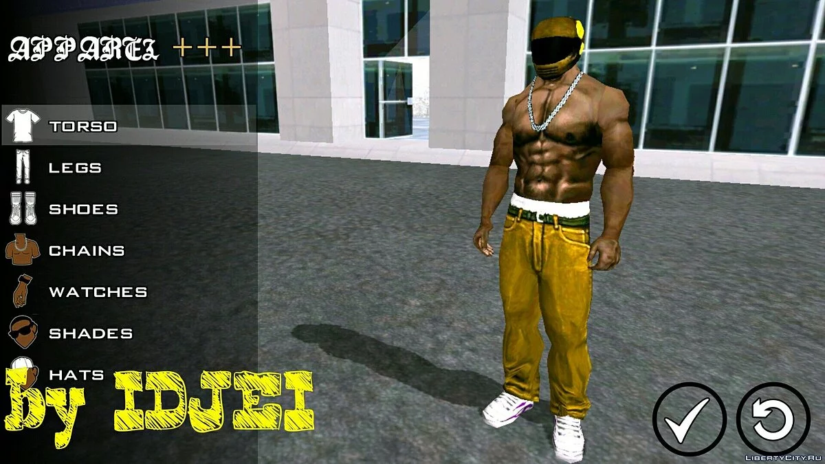 Player texture by IDJEI (1.0) / GTA San Andreas (iOS, Android)
