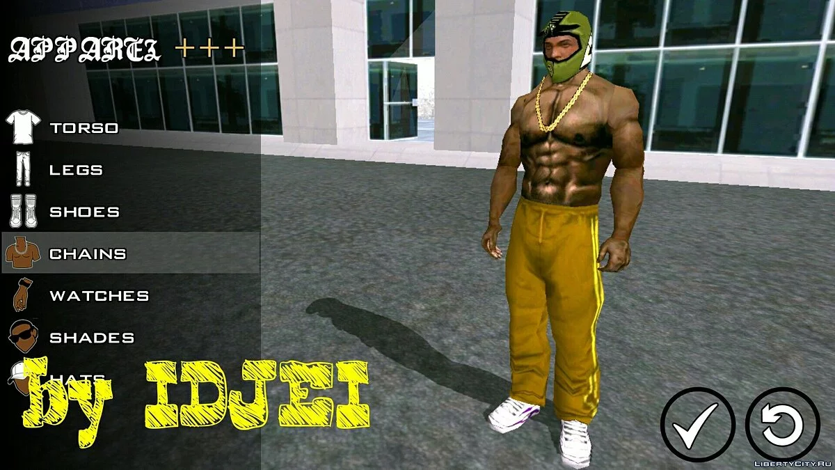 Player texture by IDJEI (1.0) / GTA San Andreas (iOS, Android)