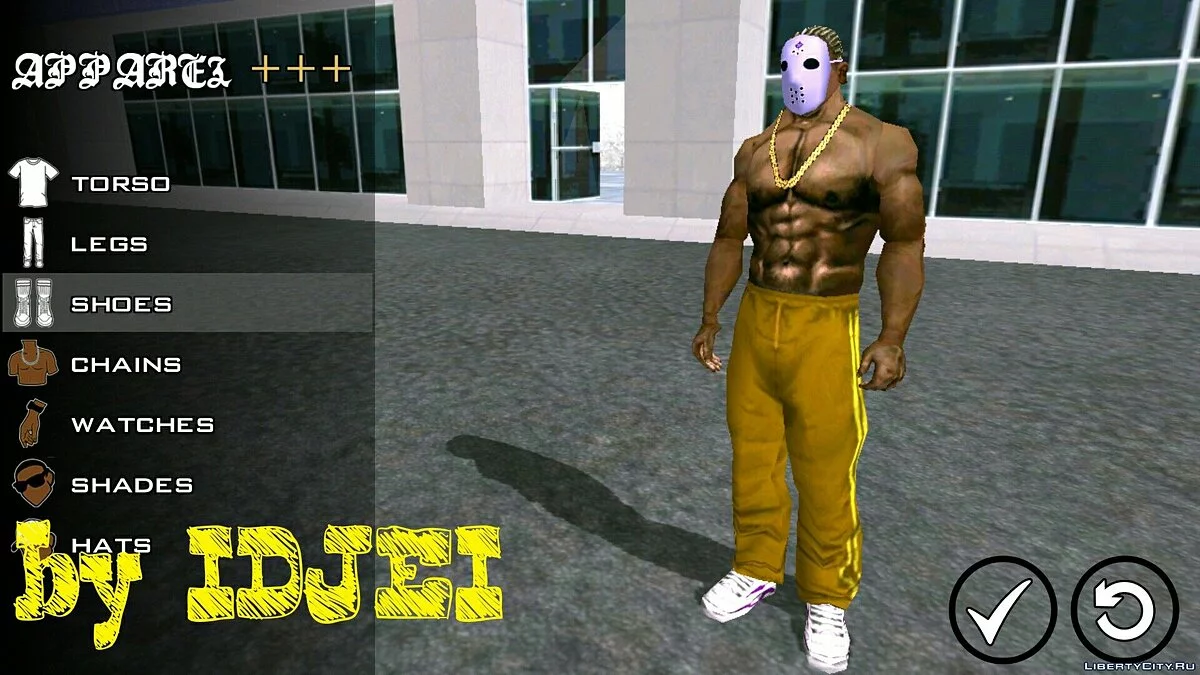 Player texture by IDJEI (1.0) / GTA San Andreas (iOS, Android)